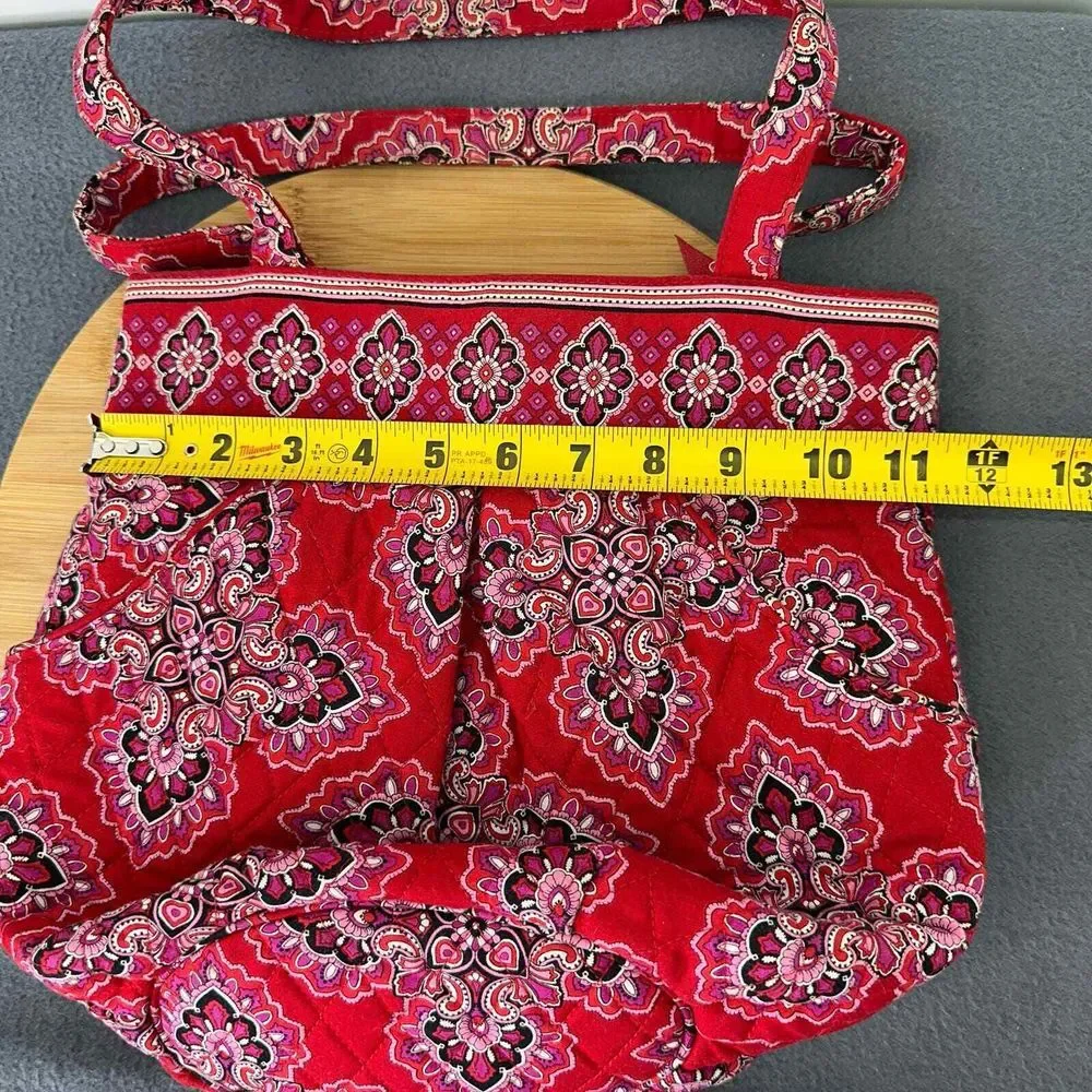 VERA BRADLEY Morgan Purse Handbag Frankly Scarlet Double Handle Red Satchel